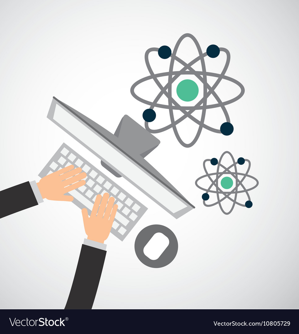 Atom molecule with computer