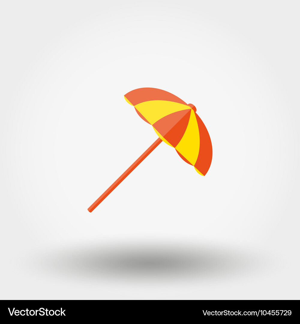 Beach umbrella flat Royalty Free Vector Image - VectorStock
