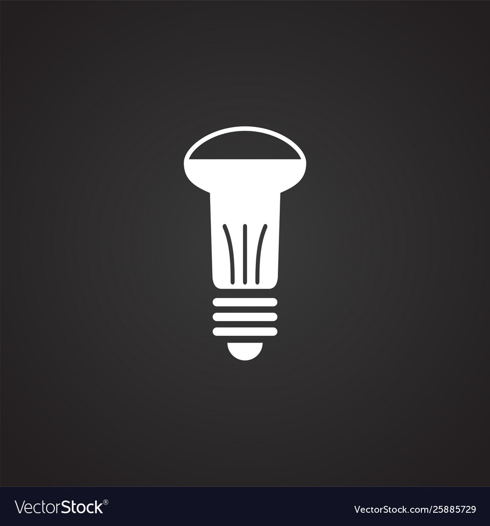 Bulb icon on background for graphic and web design