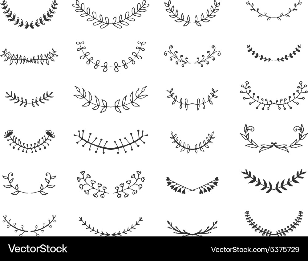 Floral elements collection Royalty Free Vector Image