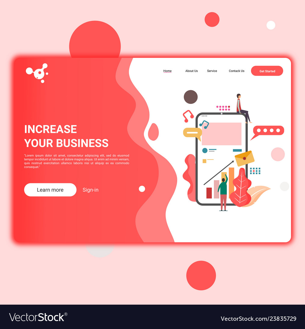 For web page or landing flat design style