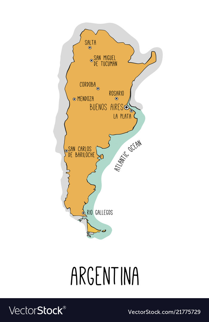 argentina map with major cities