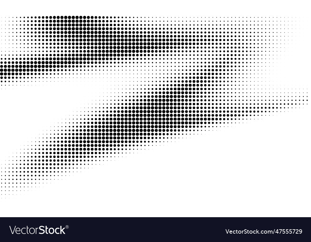 Monochrome gradient halftone dots background vector image Monochrome gradient halftone dots background