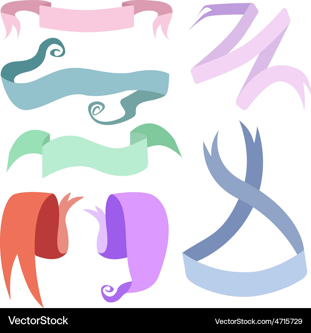 Set designer ribbons Royalty Free Vector Image