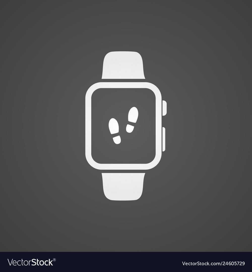 Smart watch with application icon on screen vector image Smart watch with application icon on screen