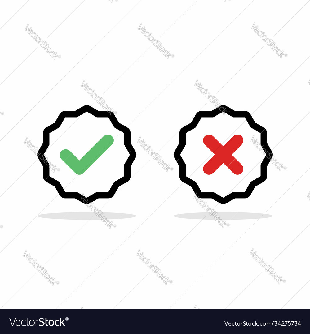 Check and wrong marks tick cross