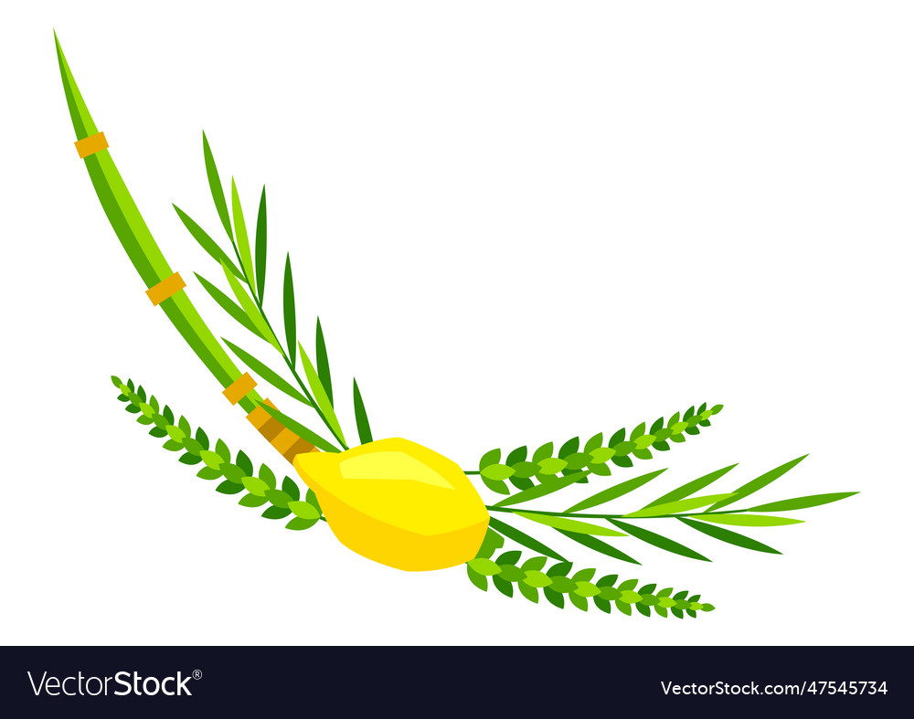 Happy sukkot symbols four species etrog lulav