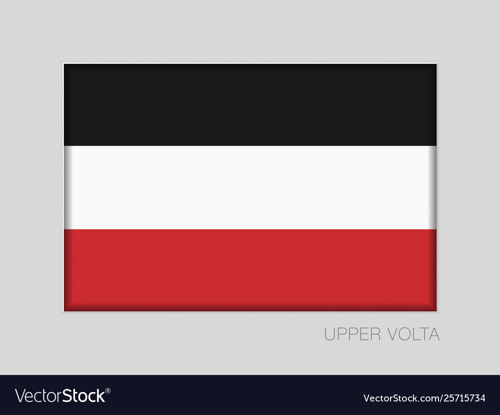 Historical flag upper volta national ensign Vector Image