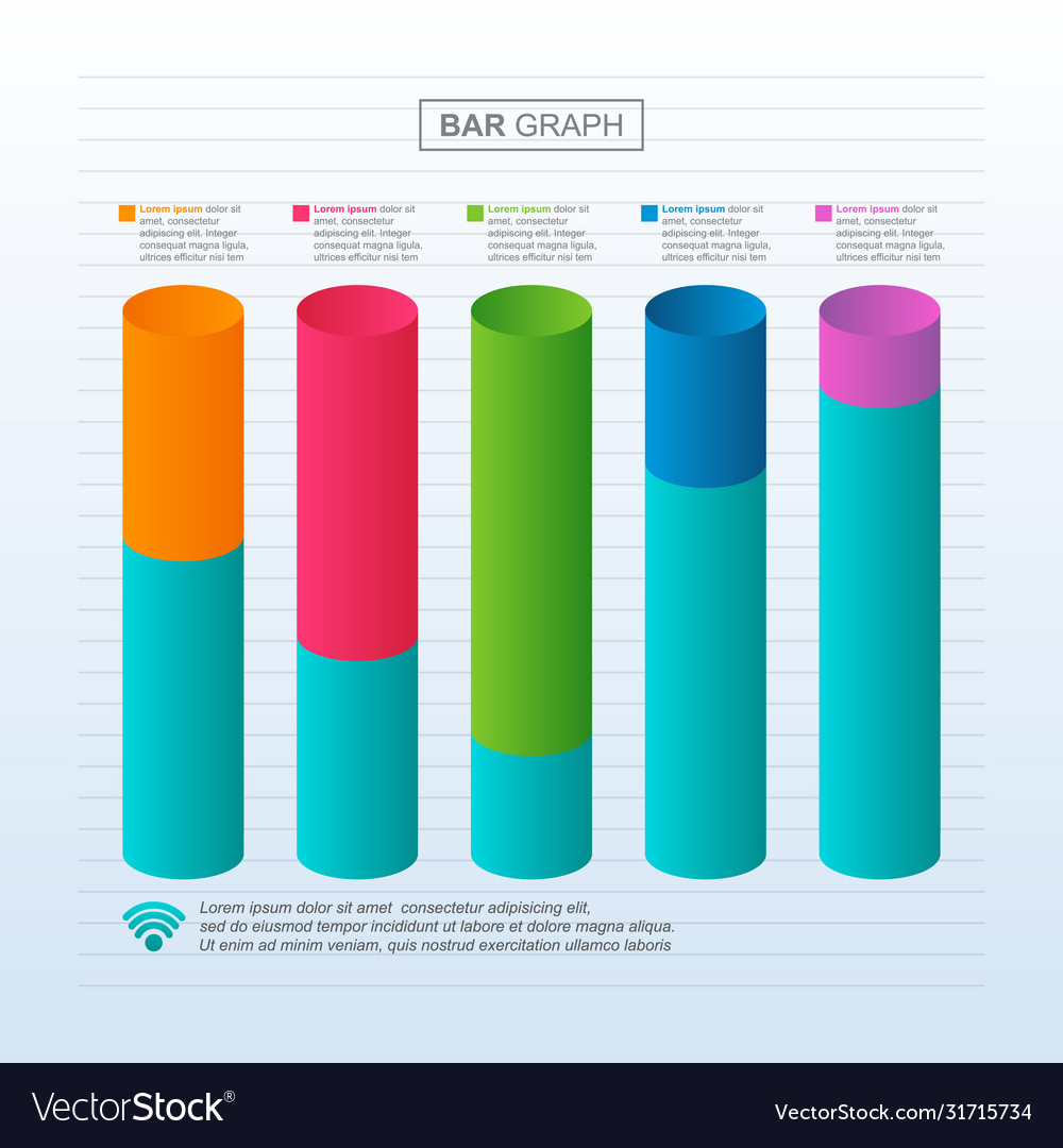 Improved recovered after crisis graph bar chart vector image Improved recovered after crisis graph bar chart