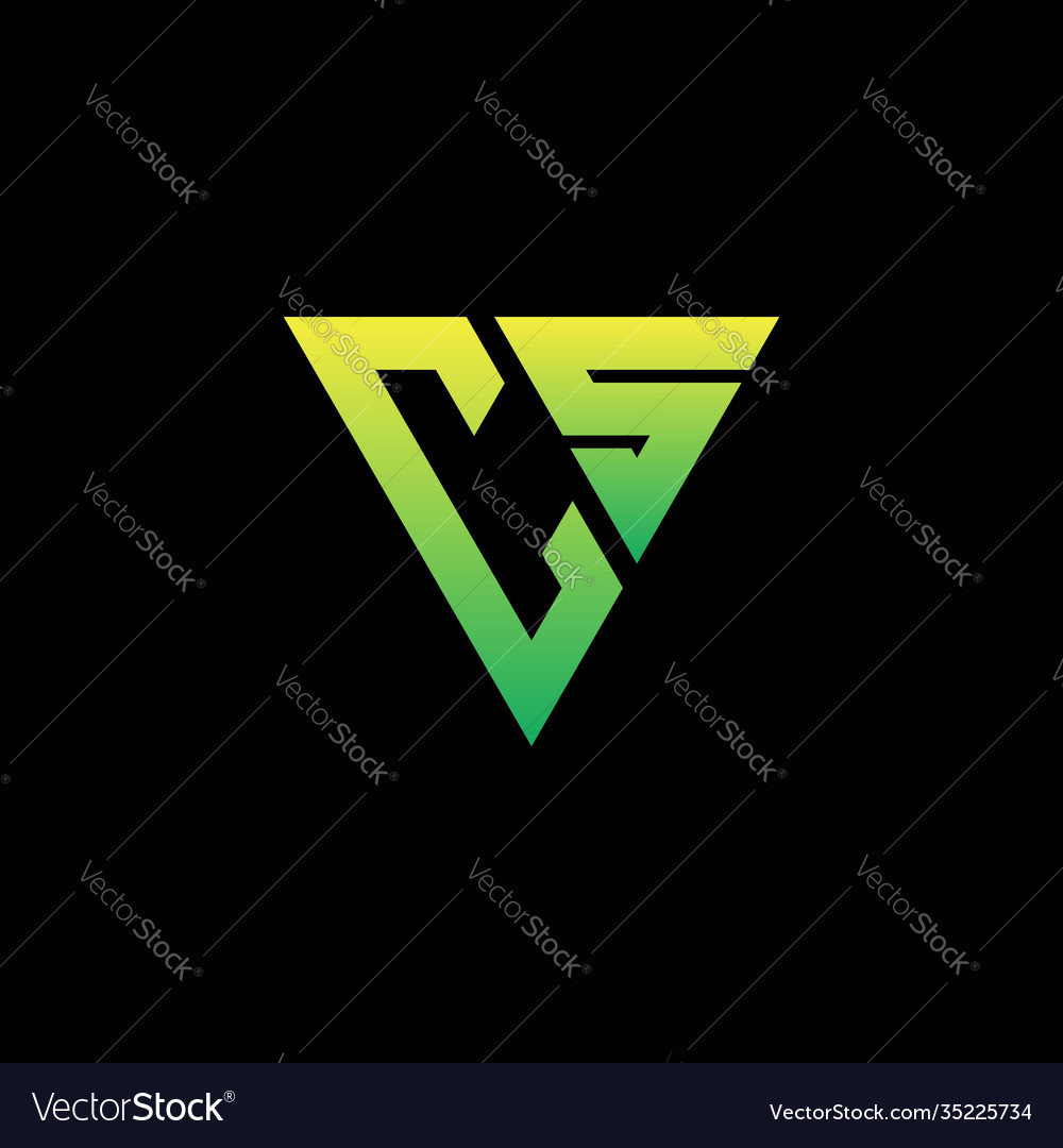 Initial triangle logo monogram with shape