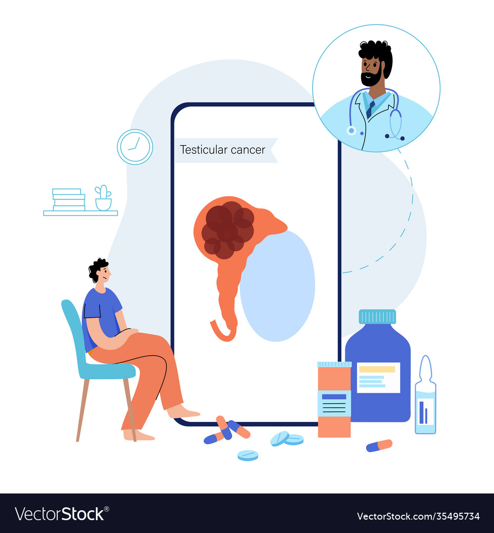 Man reproducive system problems vector image Man reproducive system problems