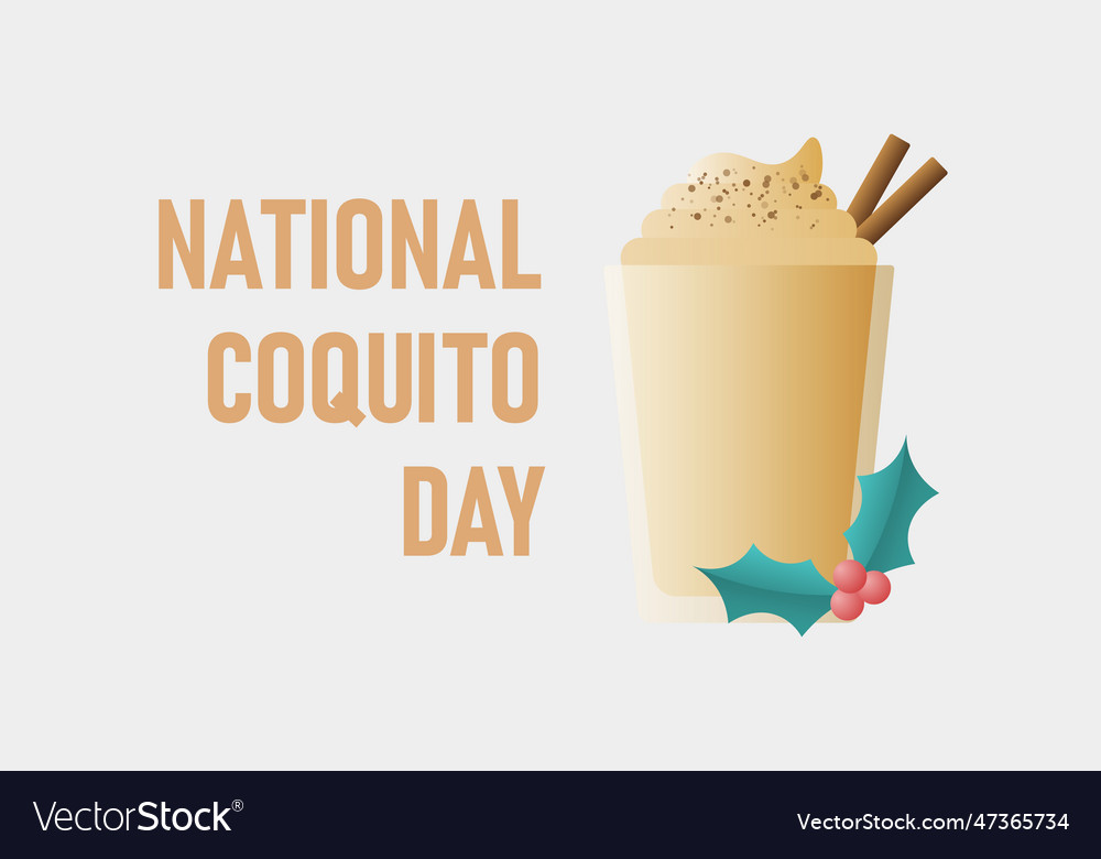 National coquito day background Royalty Free Vector Image