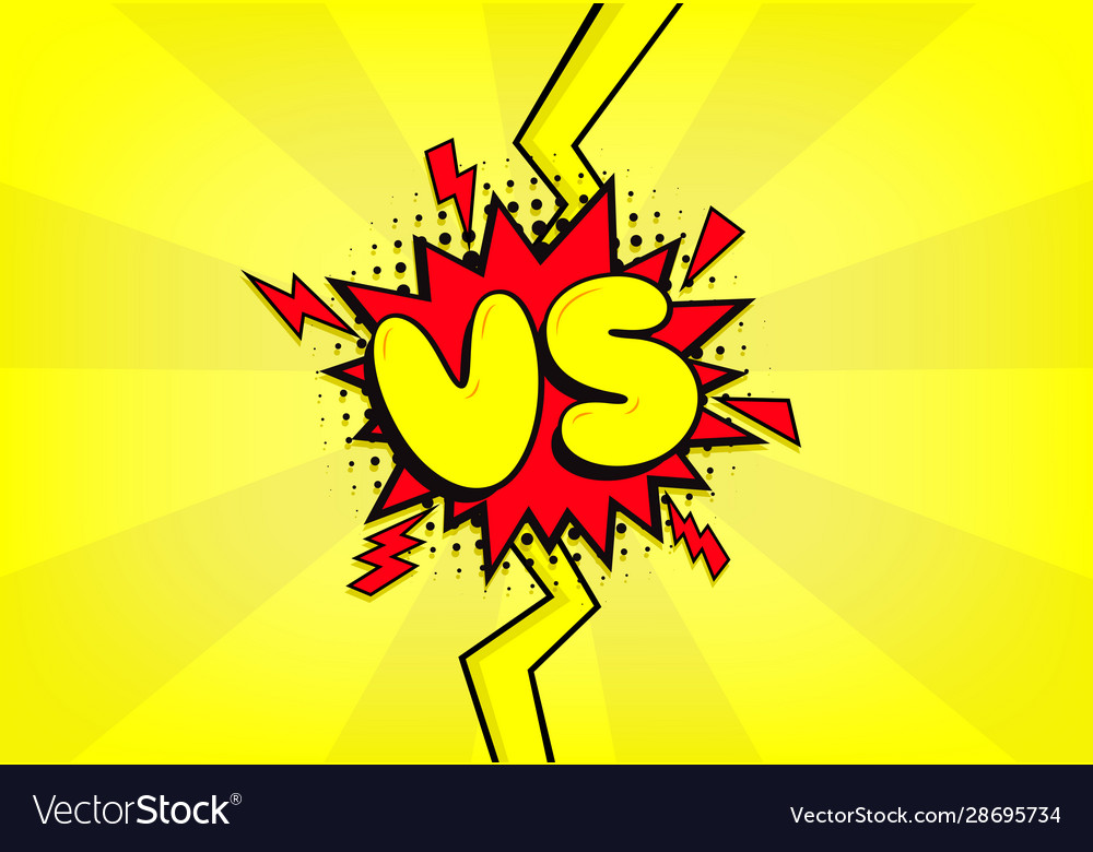 VS. Versus letter logo. Battle vs match, game Stock Vector