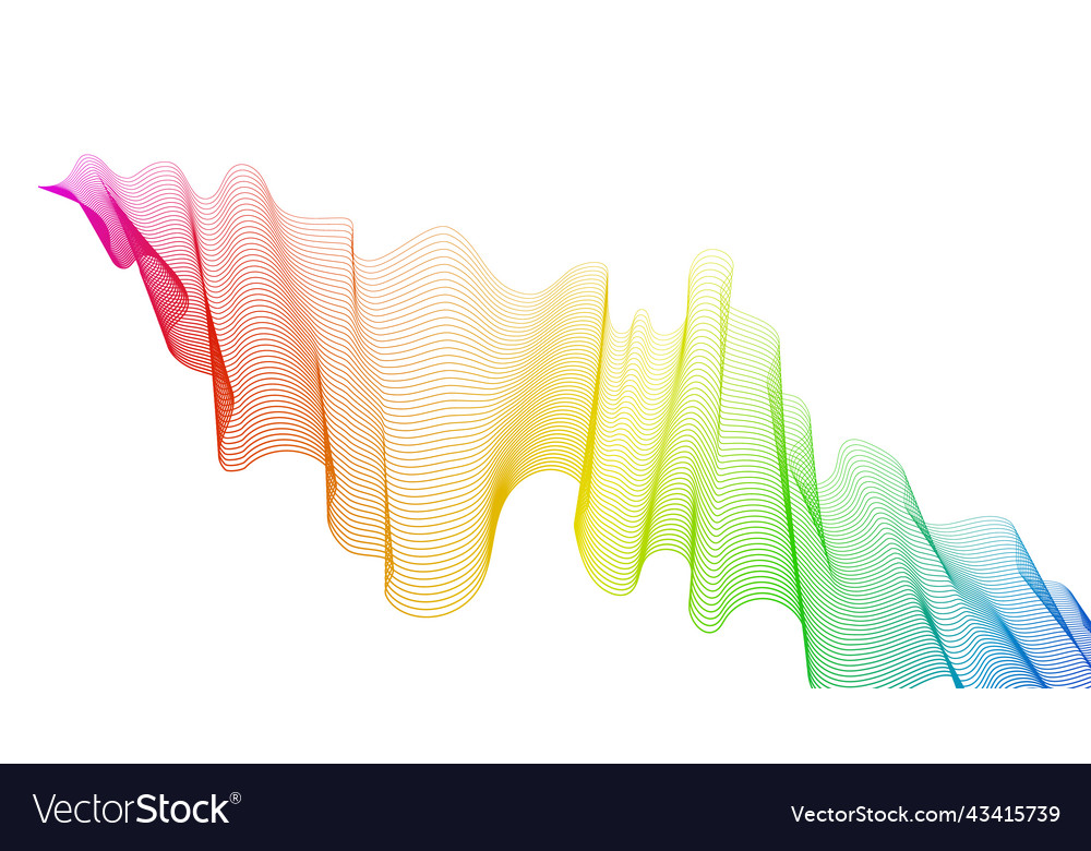 Abstract backdrop with wave gradient lines vector image Abstract backdrop with wave gradient lines