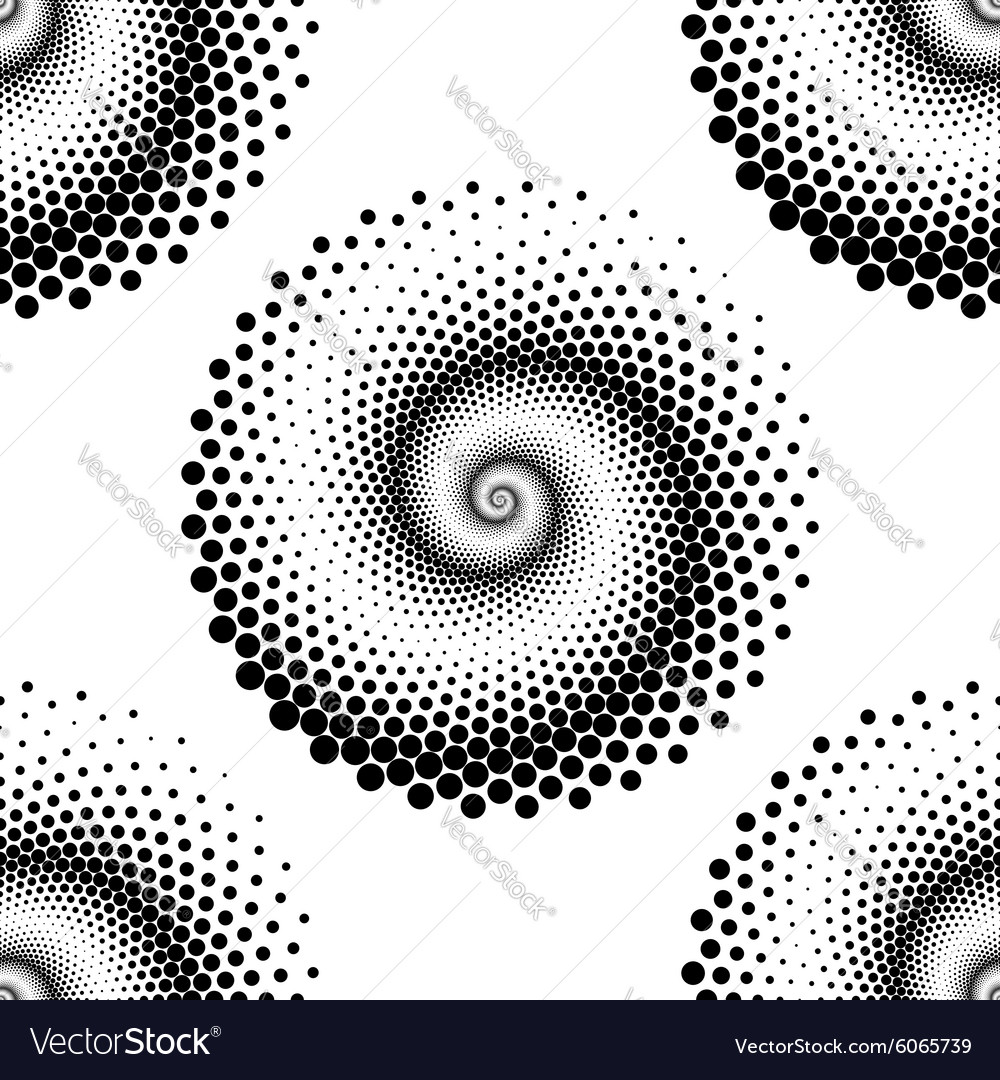 Abstract Spiral Dots Pattern