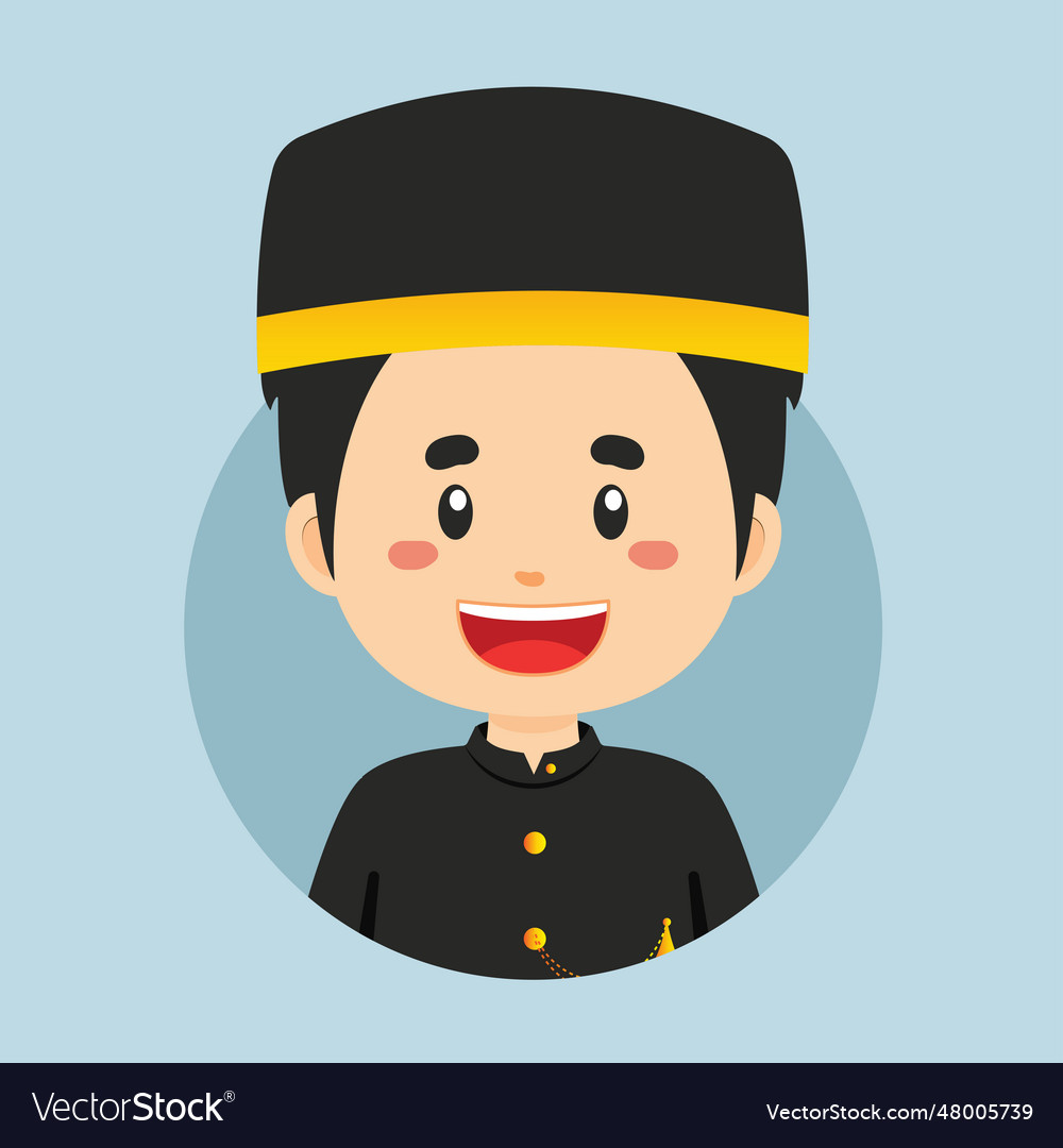 Avatar of a west sulawesi character Royalty Free Vector