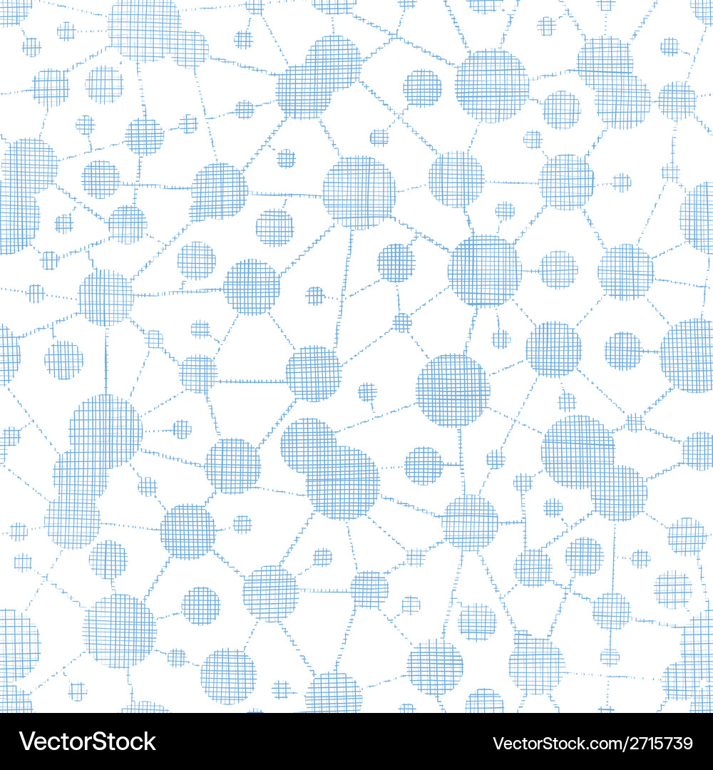 Blue molecules testile texture seamless pattern Vector Image