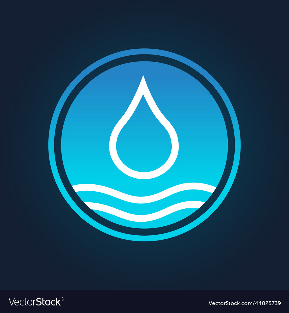 Blue water icon Royalty Free Vector Image - VectorStock