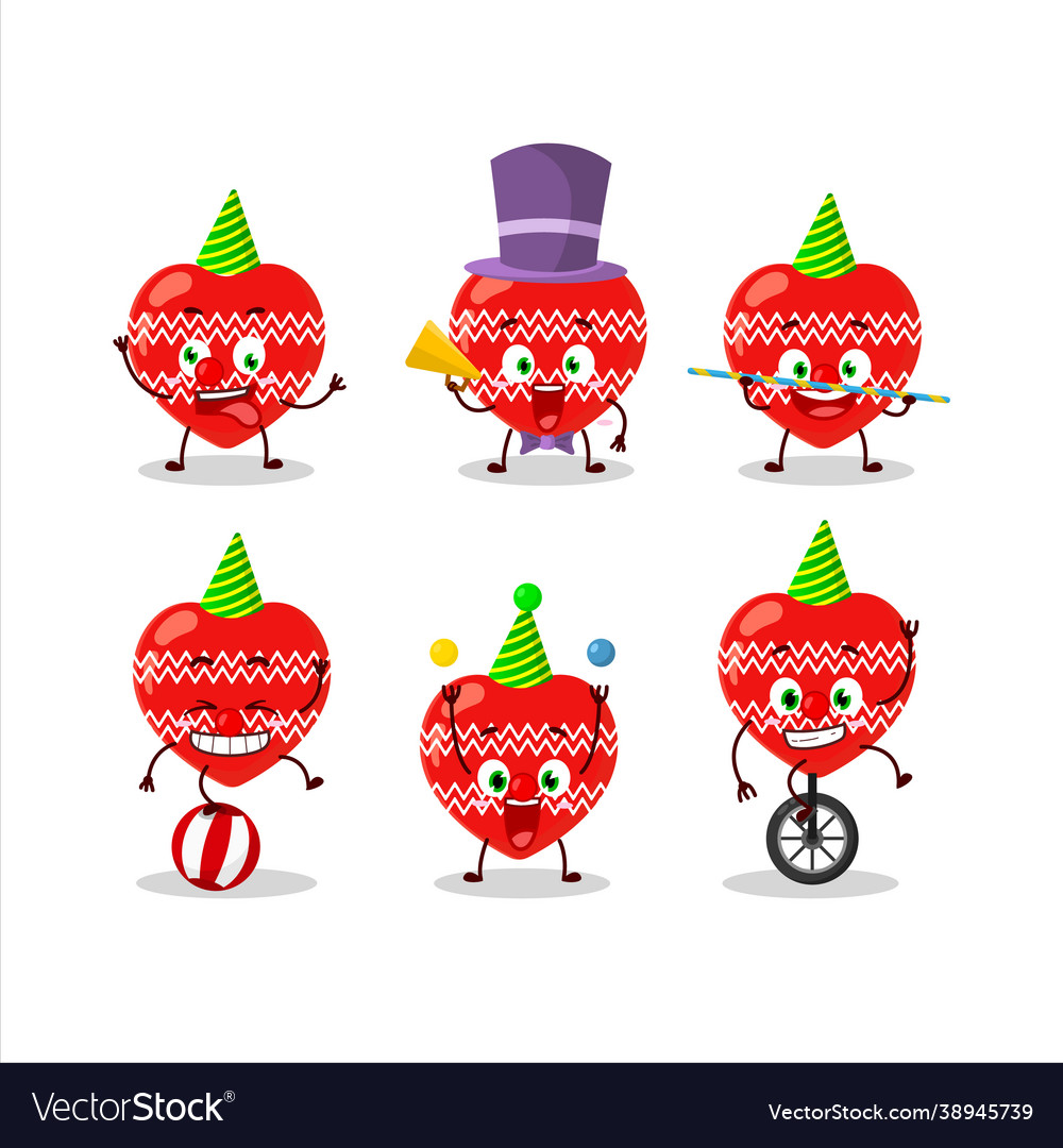 Cartoon character love red christmas