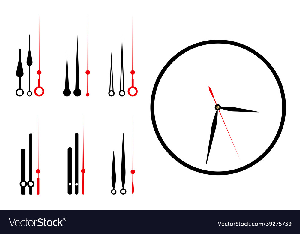 Clock hands design template time pointers symbol Vector Image
