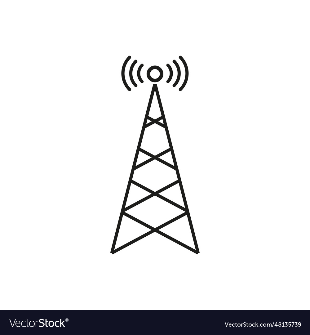 Communication tower icon eps Royalty Free Vector Image