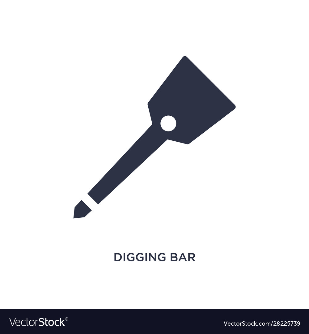 Digging bar icon on white background simple