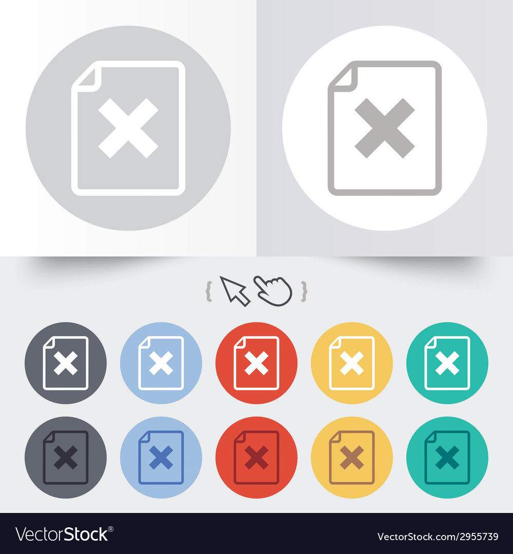 File document stop icon delete doc button