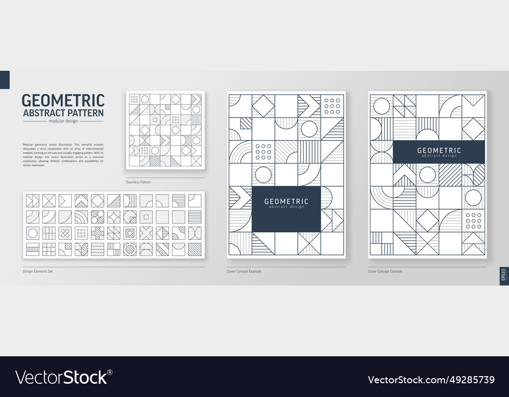 Geometric retro pattern linear abstract shape Vector Image