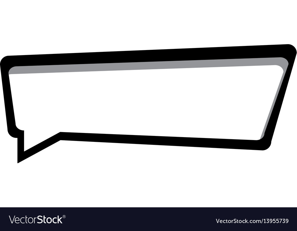 Monochrome rectangular speech with tail