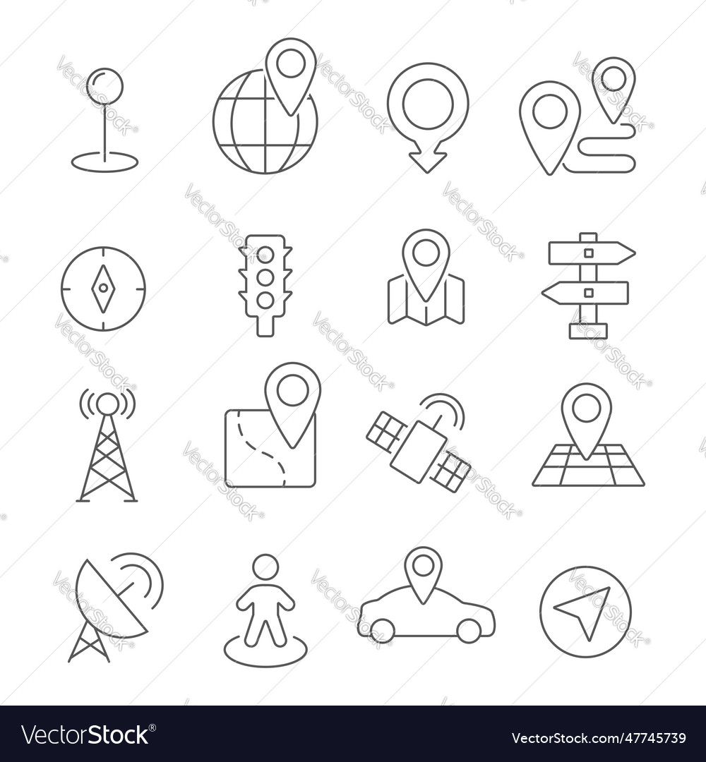 Navigation and location icons on the map