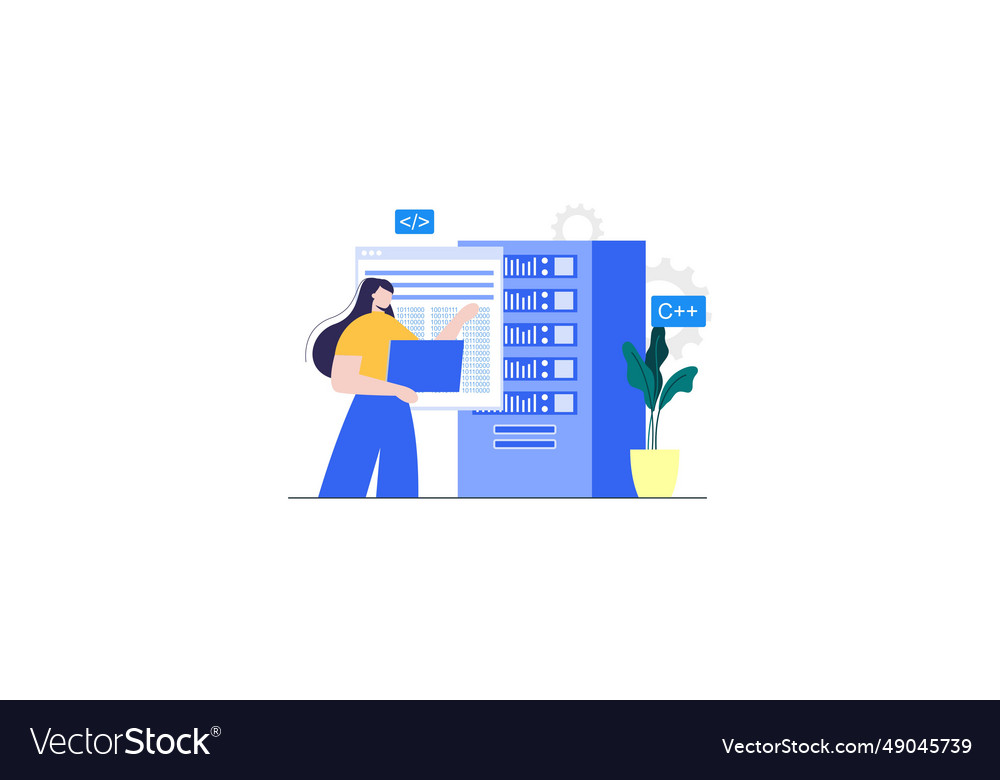 Network engineer concept ppecialist setting up d