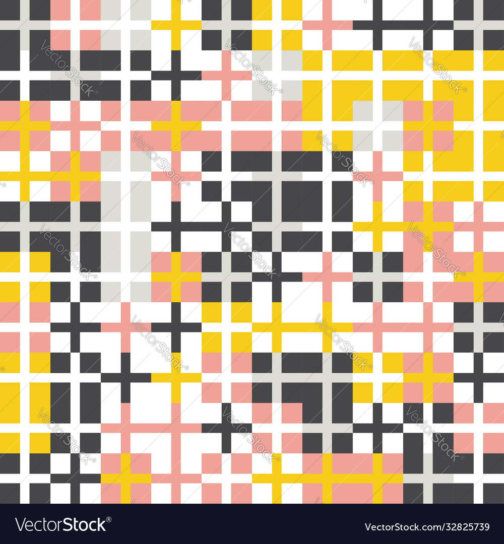 Random colored abstract geometric mosaic pattern vector image Random colored abstract geometric mosaic pattern
