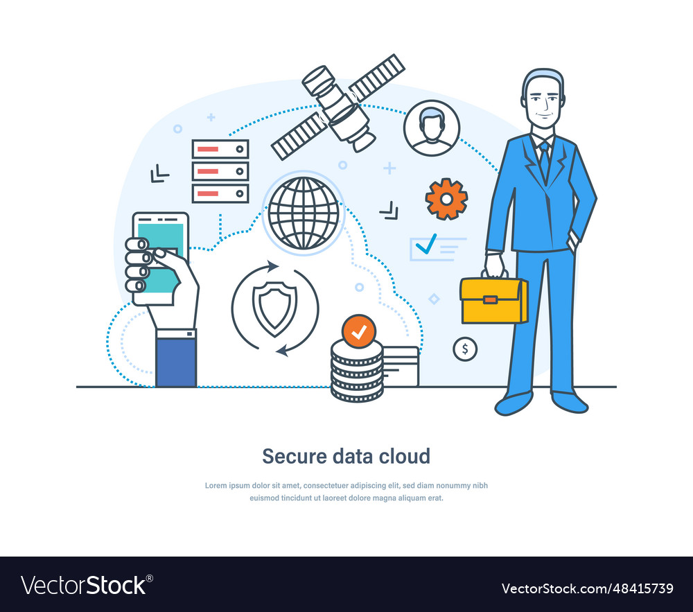 Secure data cloud technology protecting