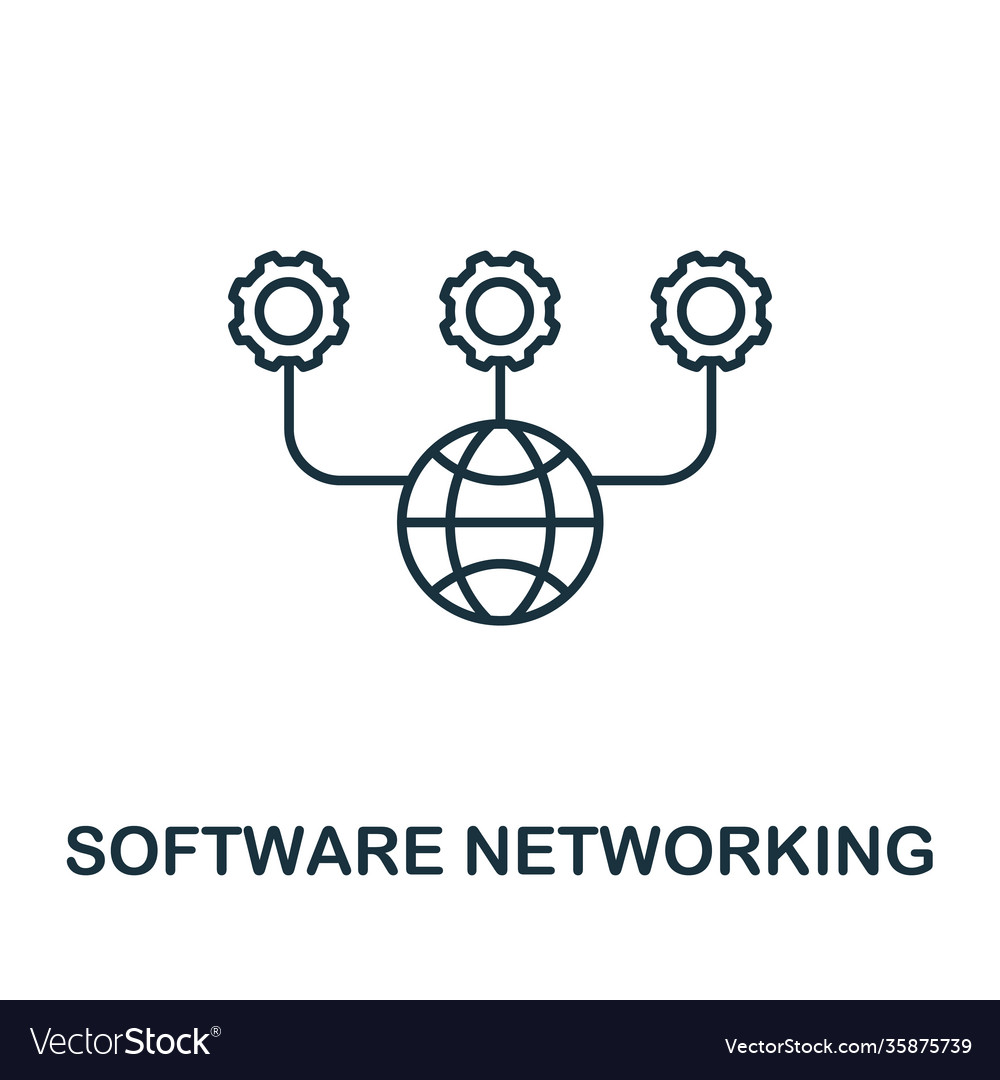 Software networking icon from iot collection Vector Image