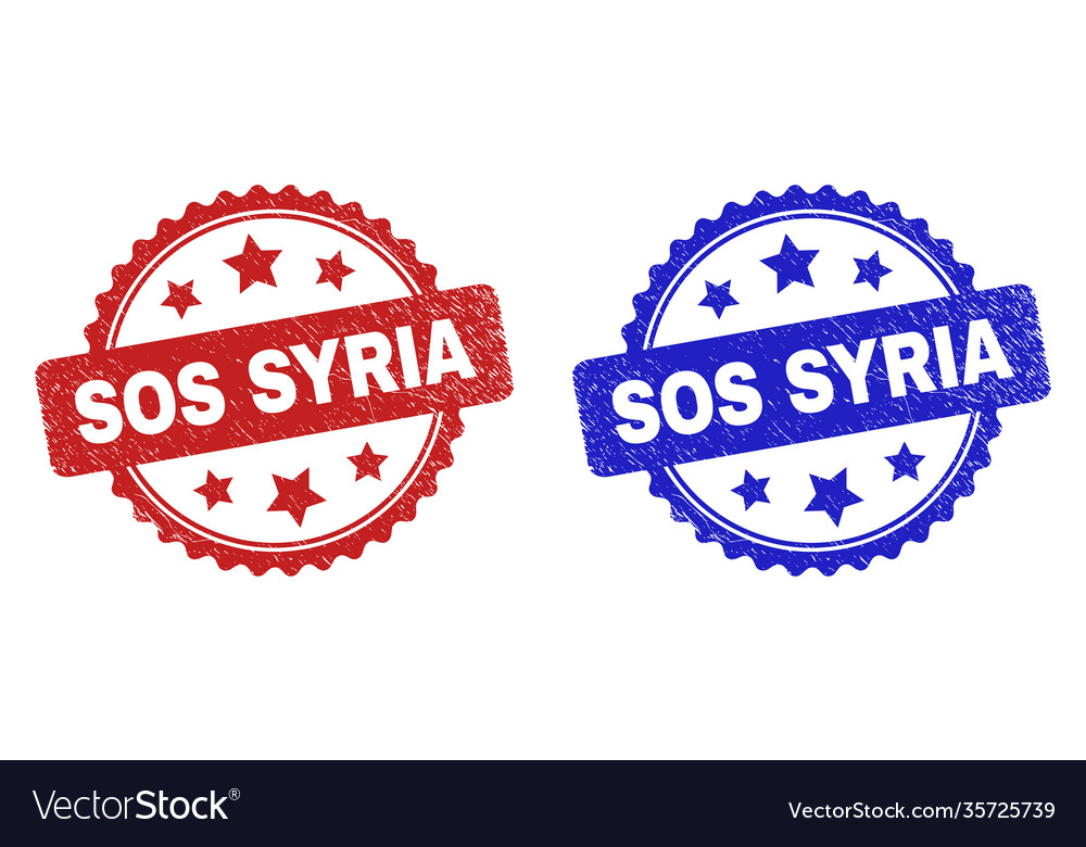 Sos syria rosette stamps using unclean texture