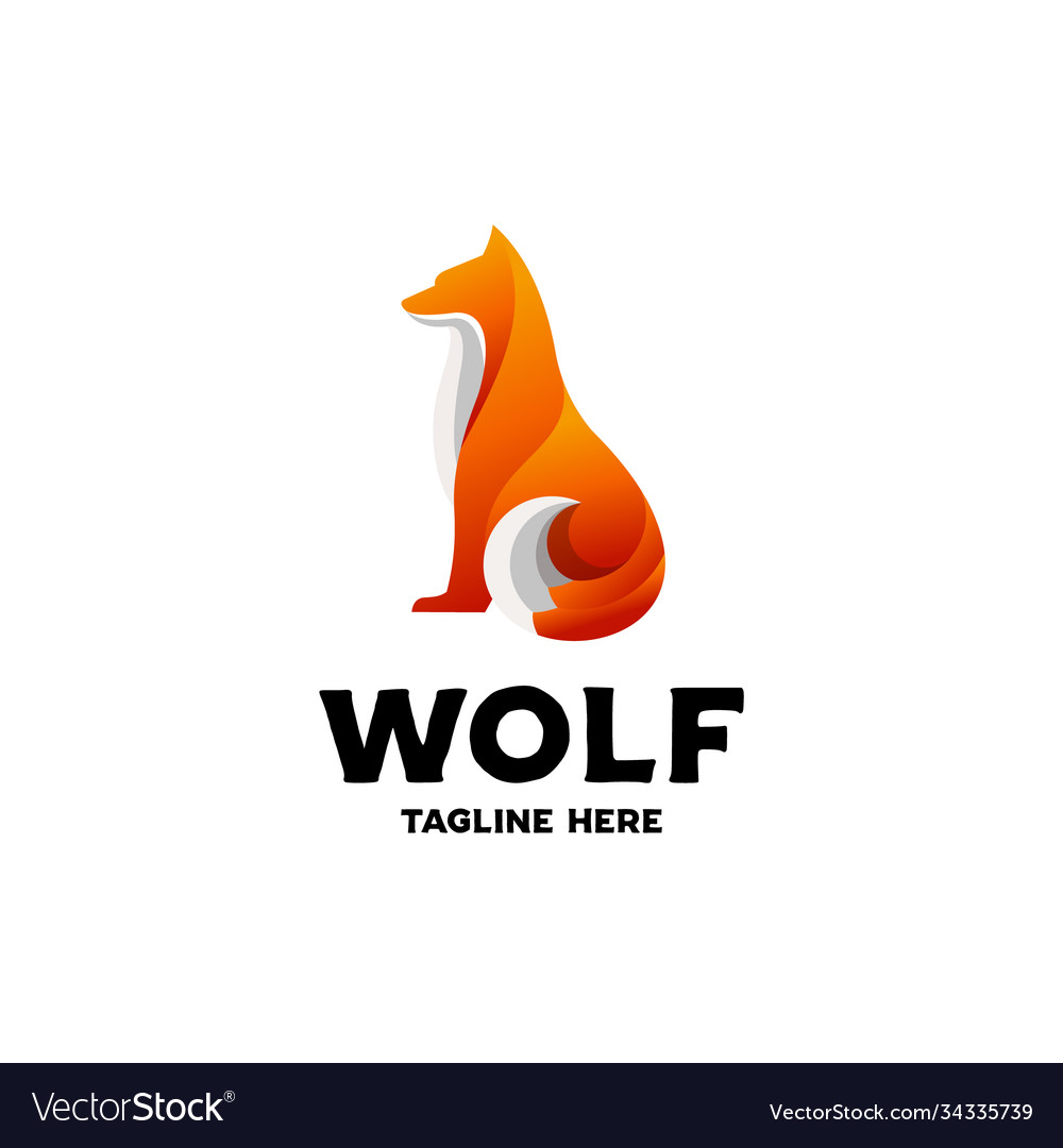 Wolf Logo Template Royalty Free Vector Image Vectorstock