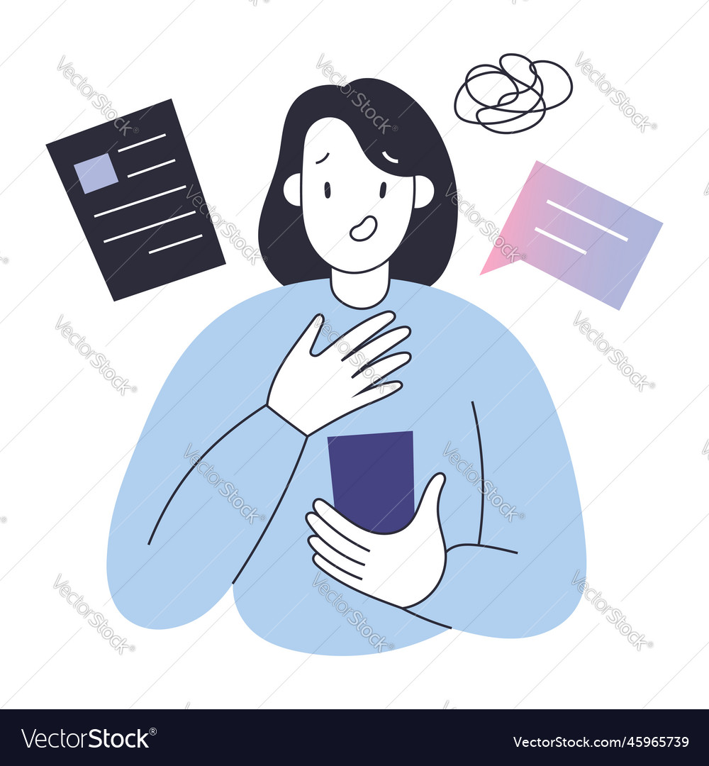 Frau Reacting to Bad News on Social Media