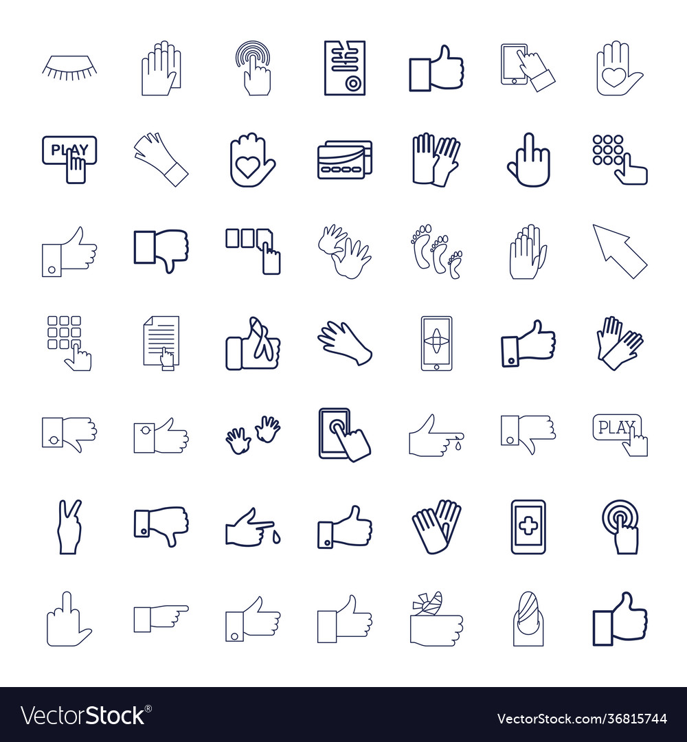 49 finger icons