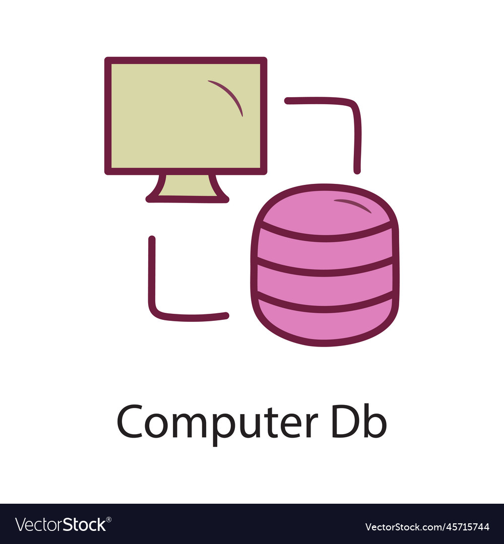 Computer db füllen Kontur Icon Design