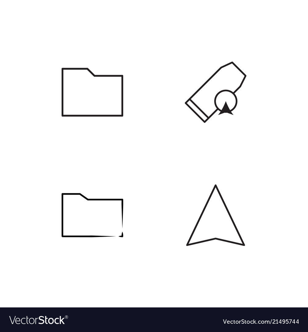 Essential linear icons set simple outline