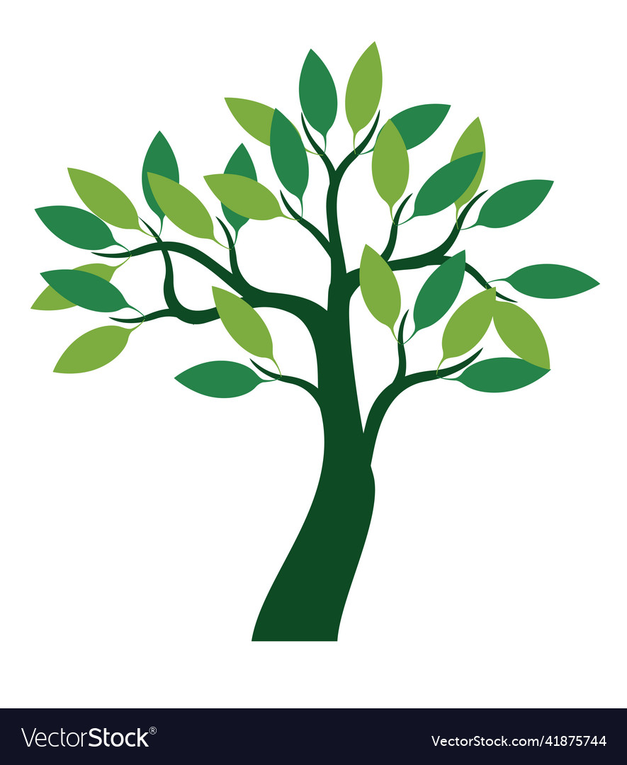 Green tree Royalty Free Vector Image - VectorStock