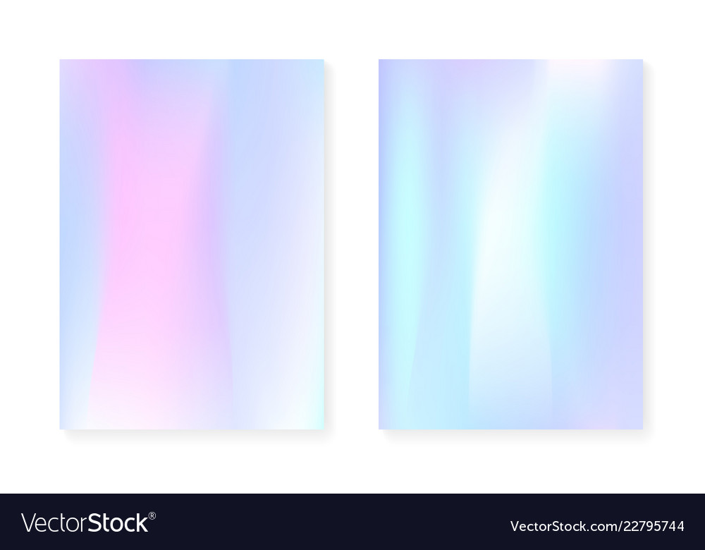 Hologram gradient background set with holographic Vector Image Hologram gradient background set with holographic