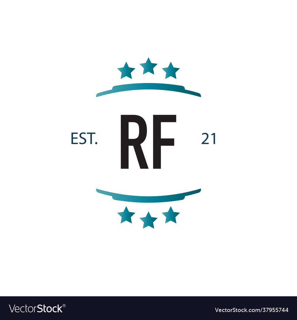 Initial letter rf star creative logo design