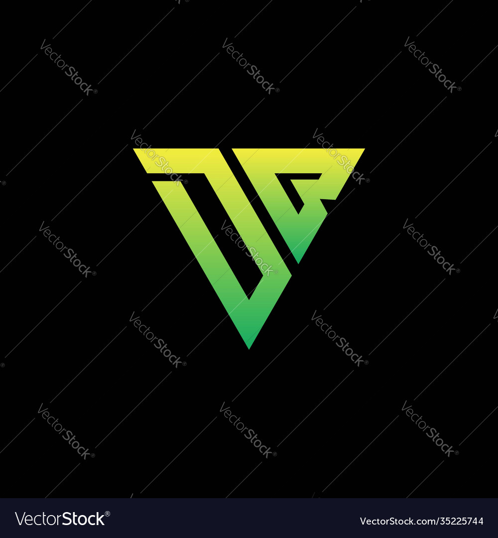 Initial triangle logo monogram with shape