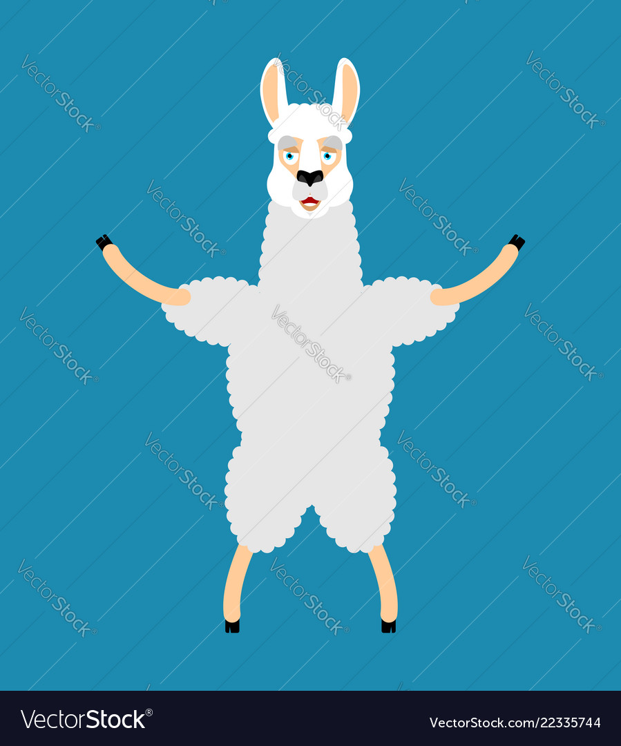 Lama alpaca happy animal merryl emoji