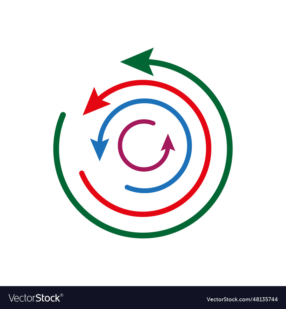 Logo design element icon arrow pointer circle vector image Logo design element icon arrow pointer circle