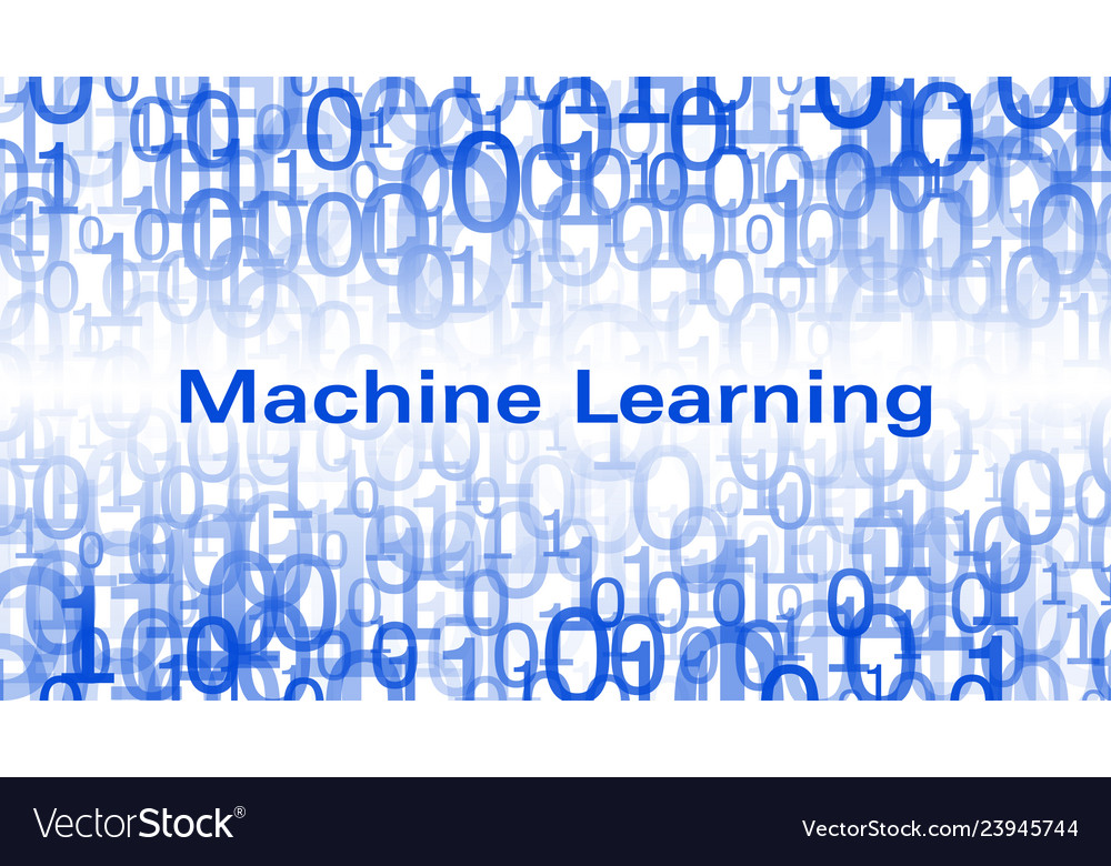 Machine learning data exchange project futuristic vector image Machine learning data exchange project futuristic