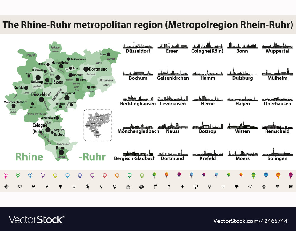 Rhine-Ruhr Metropolitan Area Map