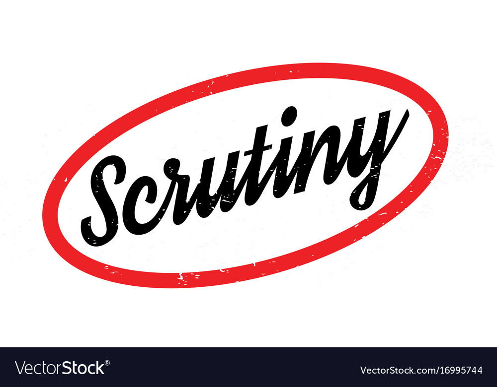 Scrutiny rubber stamp Royalty Free Vector Image