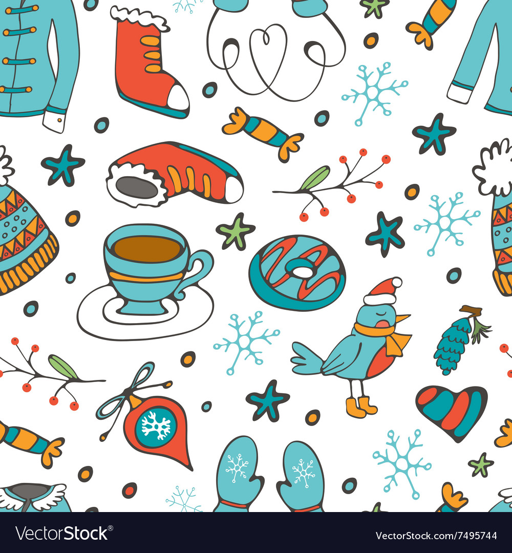 Winter Festive Seamless Pattern
